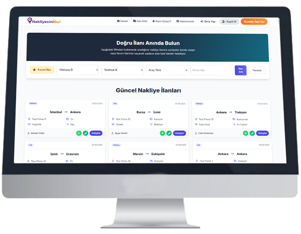 Nakliyeci Rehberi Yazılımı – Nakliye Firmaları için Dijital Müşteri Bulma Platformu