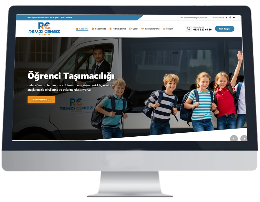 Remzi Cengiz Turizm – Özel Tasarlanmış Kurumsal Web Sitesi