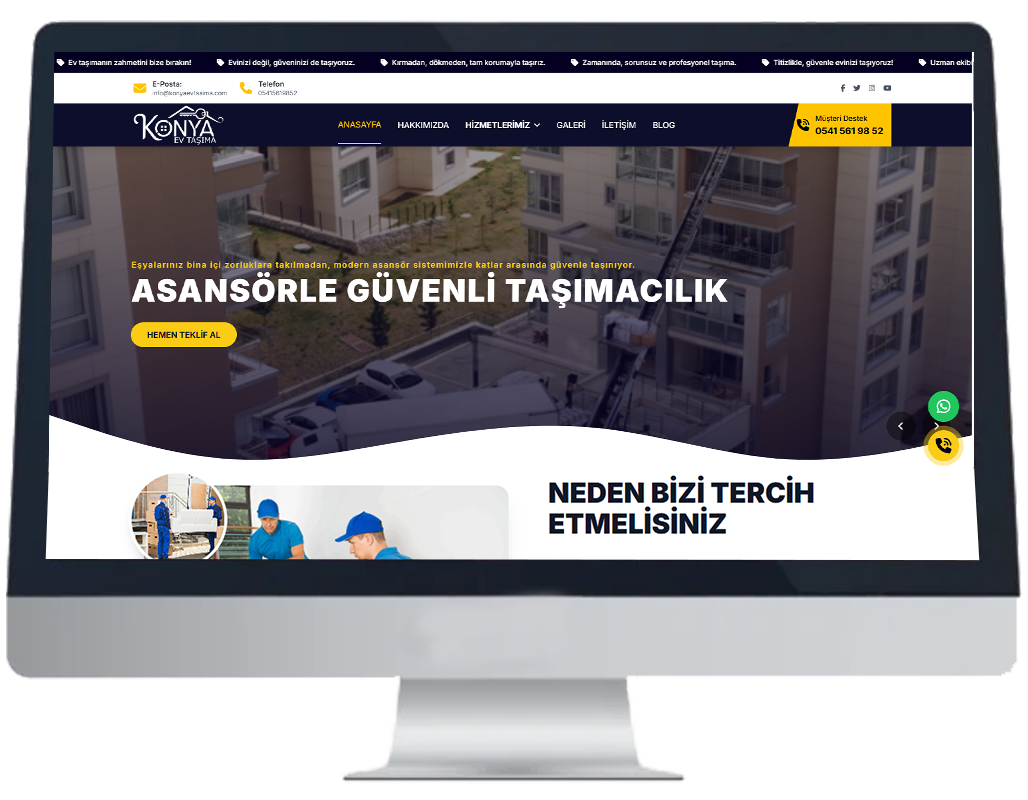 Konya Evden Eve Nakliyat – Web Site Projesi